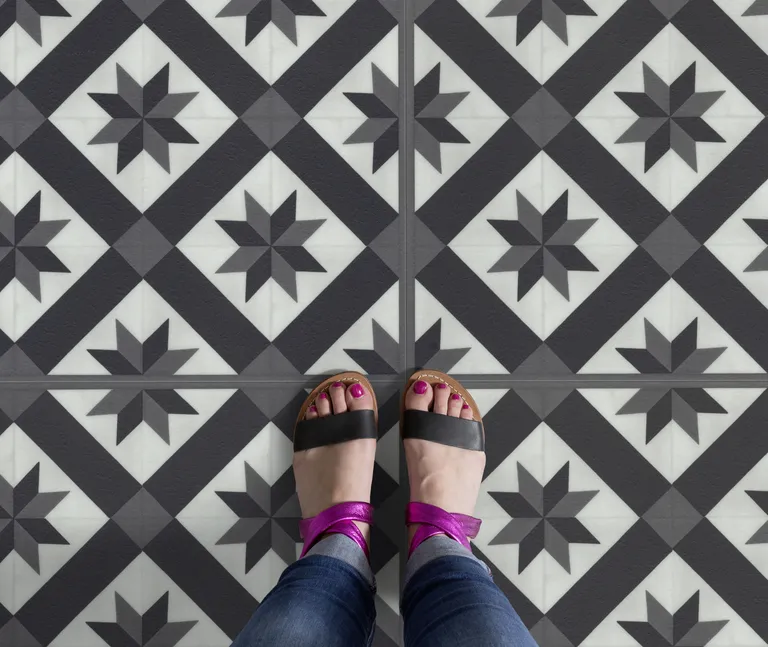Gerflor Klebe-Vinylboden, Senso Unik, Fliese, Cordoba Black 9