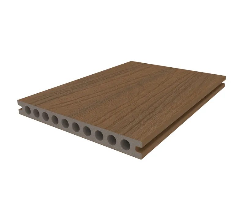 HORI Terrassendiele WPC Hohlkammer Co-Extrudiert tiefe Struktur 22,5 x 210 mm Naturbraun 2