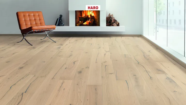 HARO Parkett Eiche puro weiß Alabama strukturiert Landhausdiele 2