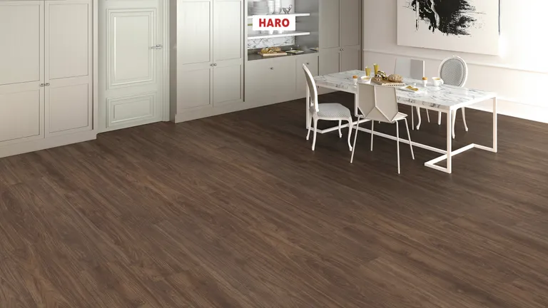 Haro Disano Saphir PVC freier Designboden Nussbaum strukturiert Landhausdiele 2