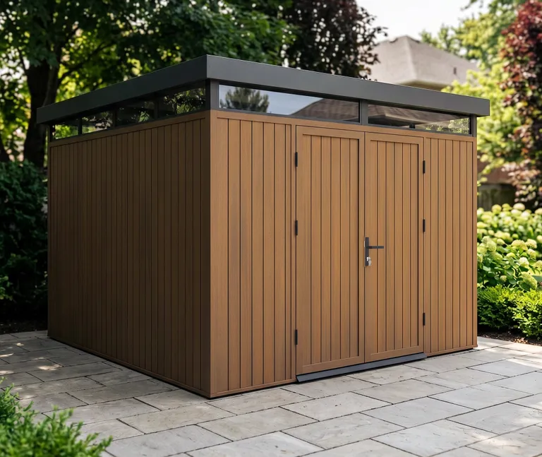 HORI Gartenhaus mit Flachdach 300 x 300 cm 12