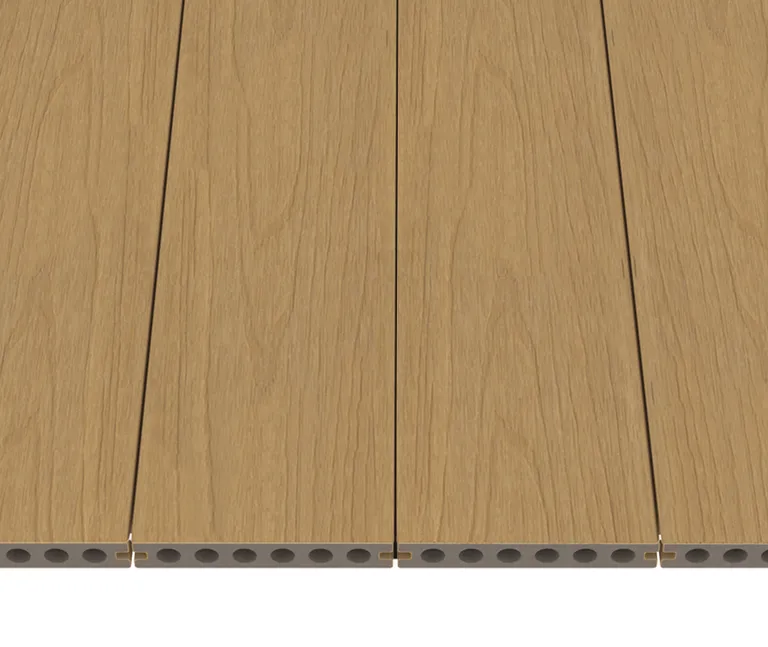 NewTechWood Terrassendielen WPC Hohlkammer Gigante Red Cedar Holzstruktur gebürstet / glatt gebürstet Co-Extrudiert 22,5 x 210 mm 1