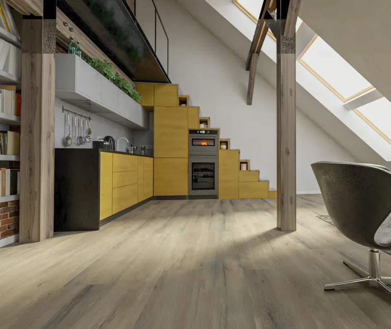 HORI Klick-Hartvinylboden Rigid SPC Eiche Blackrock Castle Landhausdiele synchron Holzstruktur 0