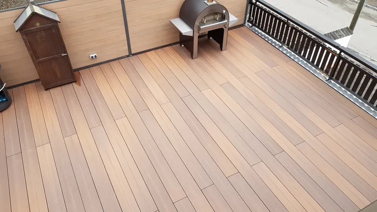 Megawood Terrassendielen Komplettset WPC Jumbo Signum muskat 4