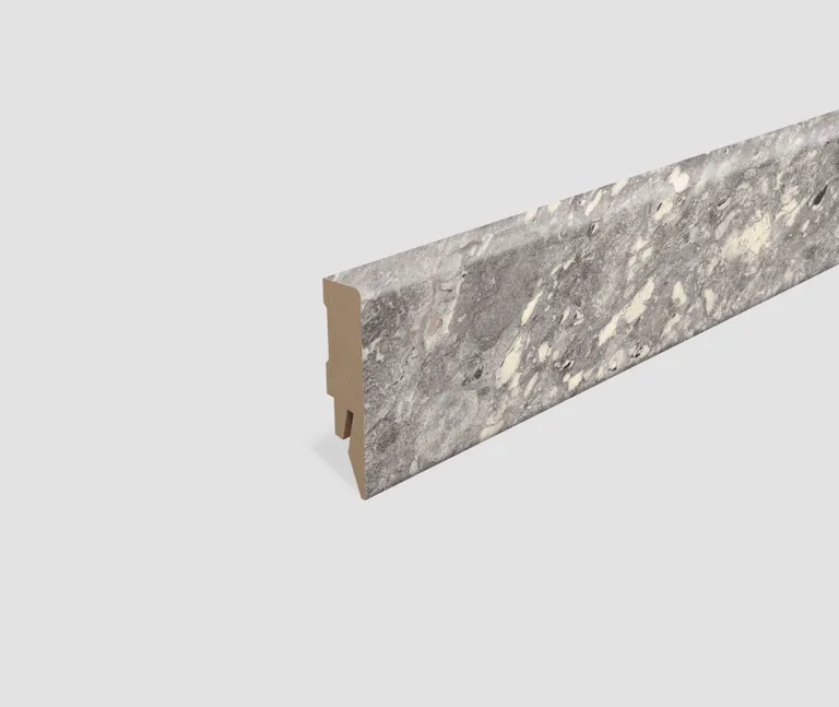 EGGER MDF-Kern Sockelleiste L666 passend zu Fußboden Triestino Terrazzo grau 0
