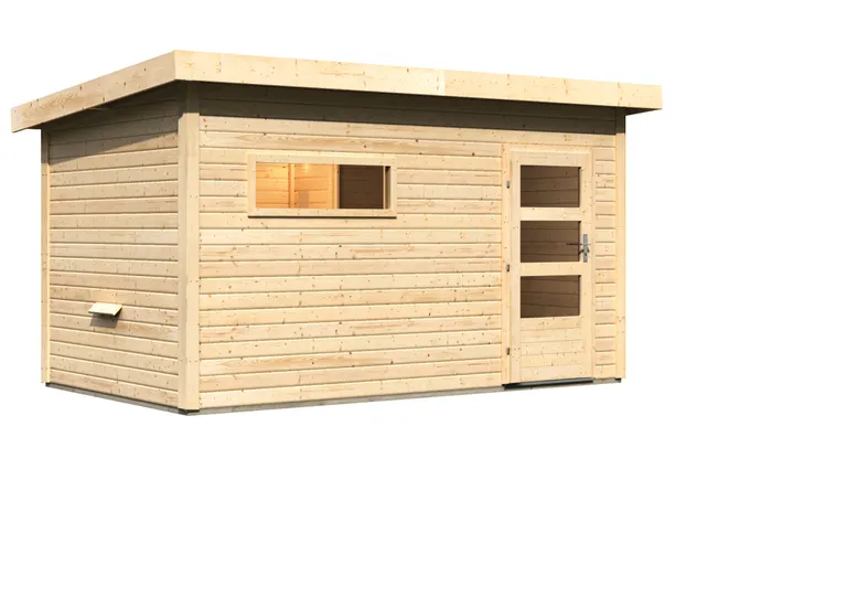 Karibu Sauna-Haus Komplettset Svaneke Türe Modern 38 mm 3