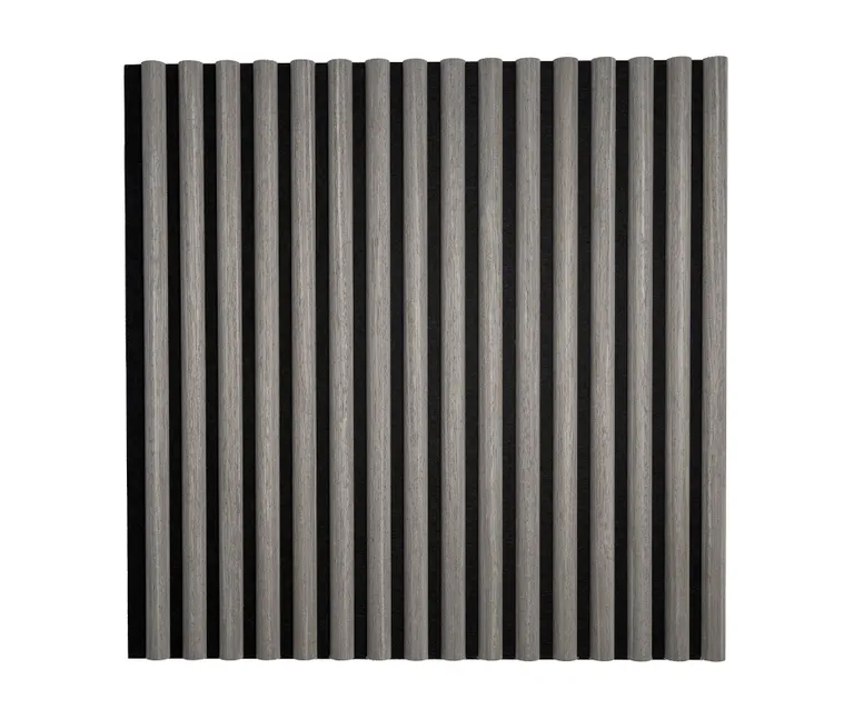 HORI WALL Akustik Dekor Wandpaneele Grey Oak Rundstab Quadratisch 3