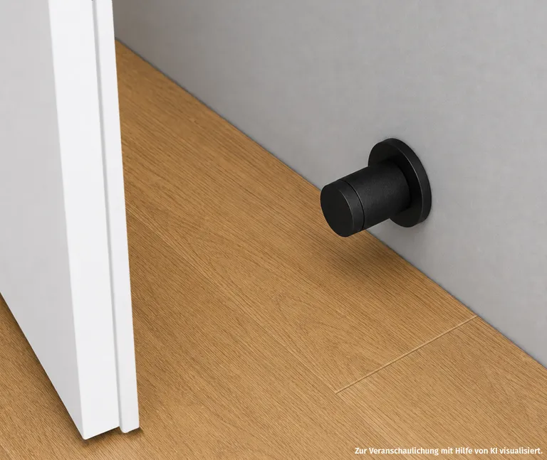 HORI Wandtürstopper Edelstahl Black Frosted 4