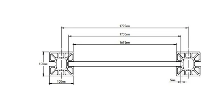 HORI WPC Sichtschutzzaun Stecksystem glatt / glatt Komplettset 4