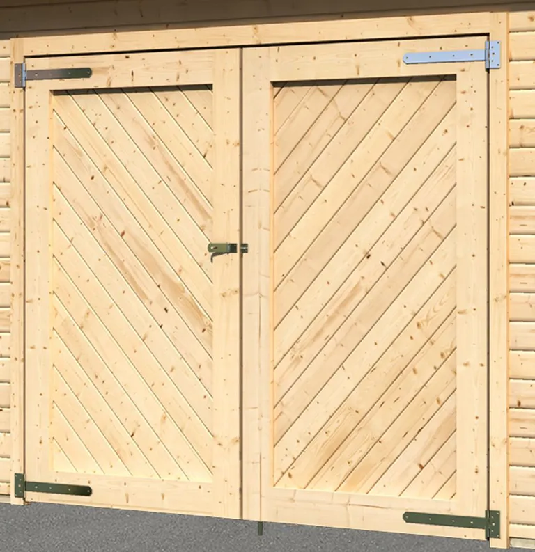 Karibu Blockbohlengarage Satteldach 4