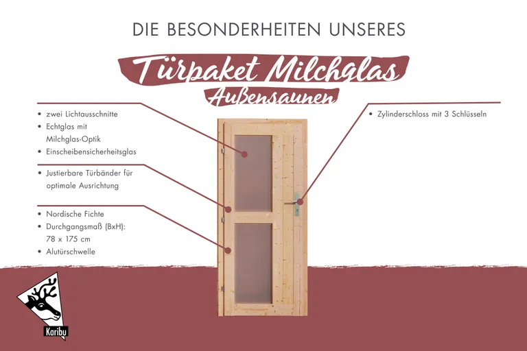 Karibu Türpaket Außensauna 1