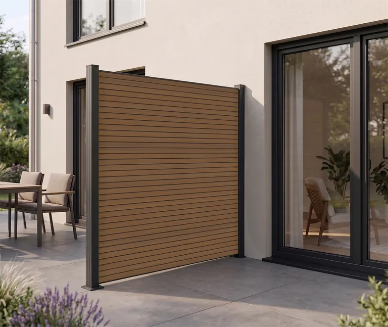 NewTechWood WPC Sichtschutzzaun Stecksystem Modena Rhombus 3