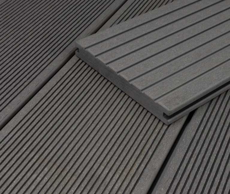 HORI Terrassendielen Komplettset WPC/BPC Vollprofil massiv grau 1