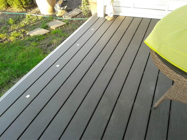 Megawood Terrassendielen Komplett-Set WPC Premium massiv schiefergrau 7