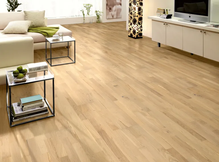 HORI Parkett 300 Eiche Variant cremeweiß Schiffsboden matt versiegelt 5