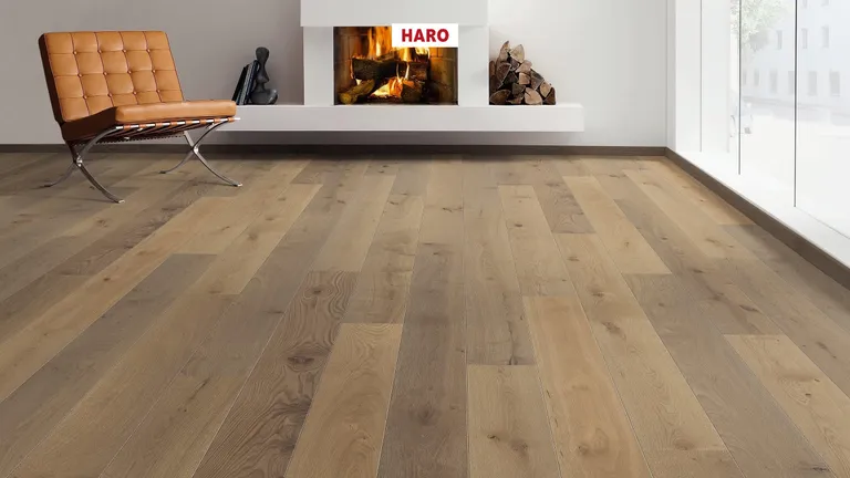 HARO Parkett 2500 Eiche samtbraun strukturiert Landhausdiele 2