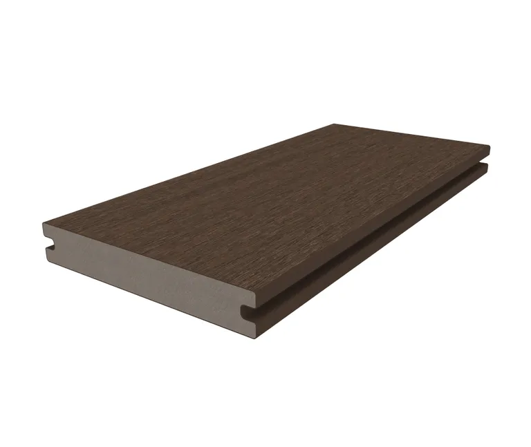 HORI Terrassendiele WPC Massiv Co-Extrudiert tiefe Struktur 22,5 x 138 mm Dunkelbraun 1
