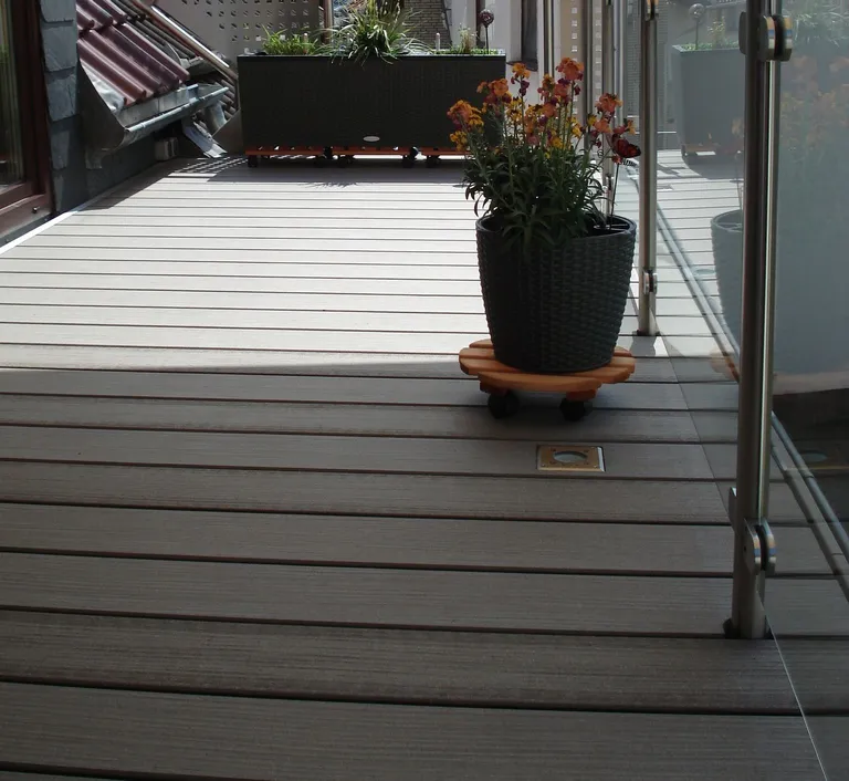 Megawood Terrassendielen Komplettset WPC Premium massiv basaltgrau 6