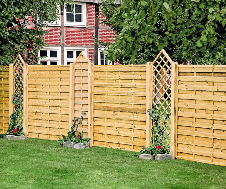 TETZNER & JENTZSCH Sichtschutzzaun Maxi-Massiv-Zaun grün Komplettset 0