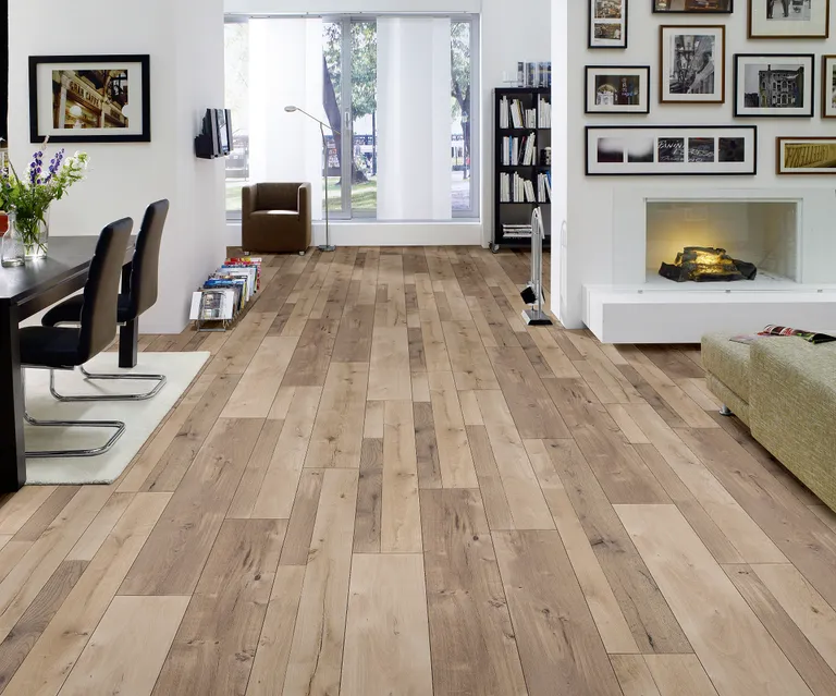 DOMIZIL PVC freier Klick-Designboden Aqua Eiche mix beige Landhausdiele 3