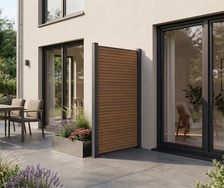 NewTechWood WPC Sichtschutzzaun Stecksystem Modena Rhombus 4