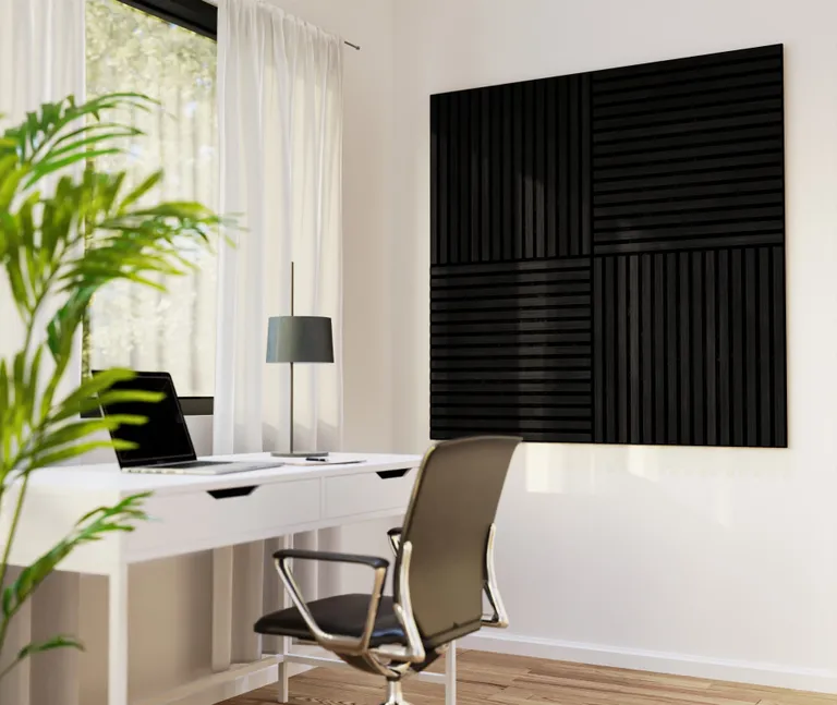 HORI WALL Akustik Dekor Wandpaneele Black Oak quadratisch 1