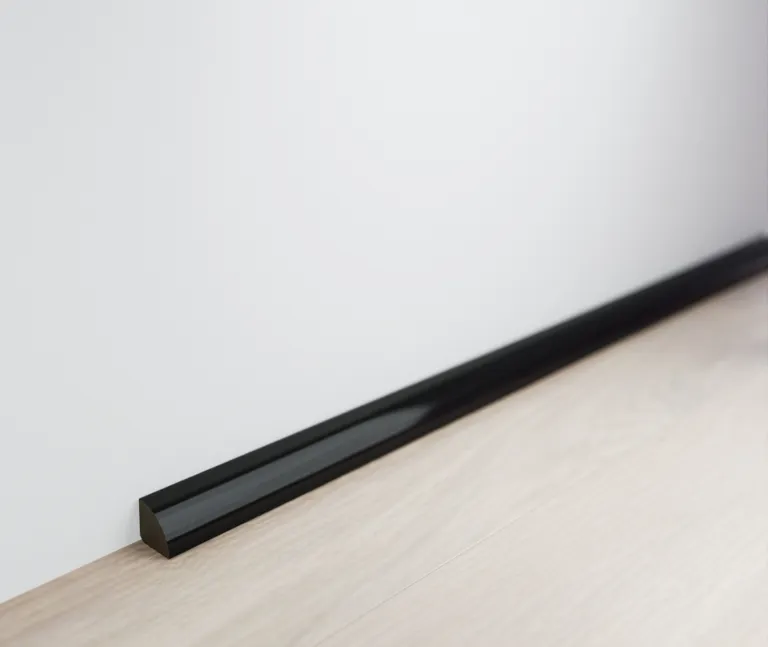 HORI Kunststoff Sockelleiste EPS Viertelstab schwarz 3