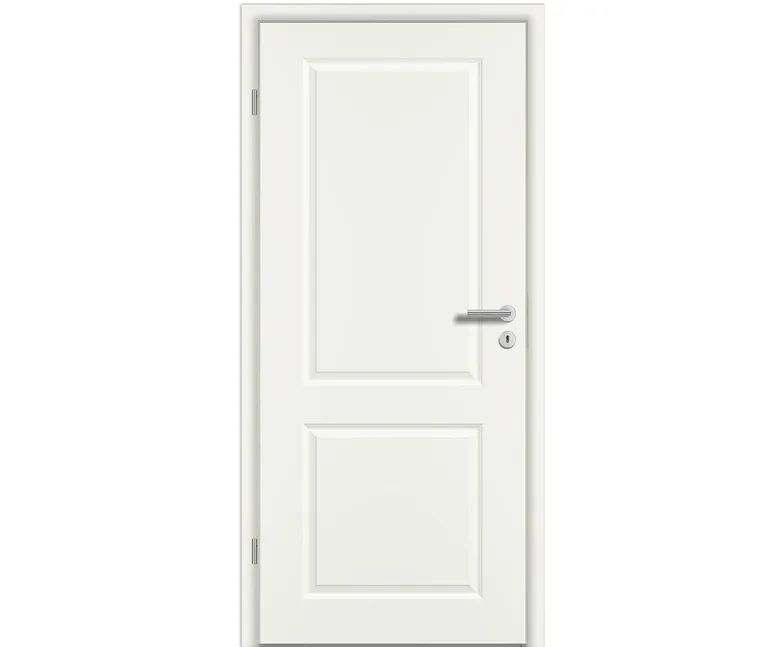 PRÜM Zimmertür Komplettset Classic C2 Weißlack Röhrenspanplatten Karnieskante 0