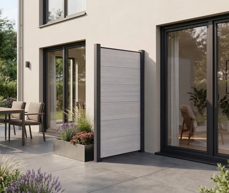 NewTechWood WPC Sichtschutzzaun Stecksystem Castello XXL 10