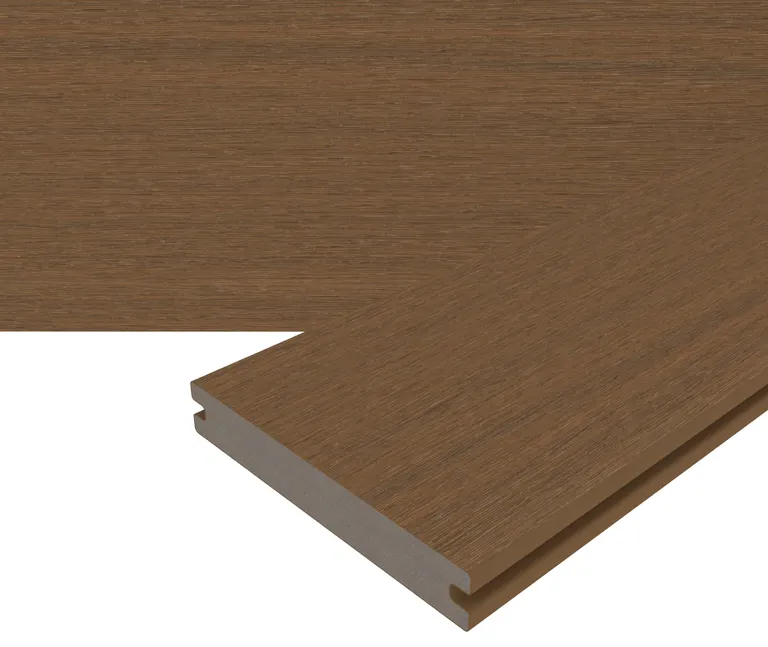NewTechWood Terrassendielen WPC Massiv Deluxe Oldwood Teak Holzstruktur gebürstet / glatt gebürstet Co-Extrudiert 22,5 x 138 mm 4