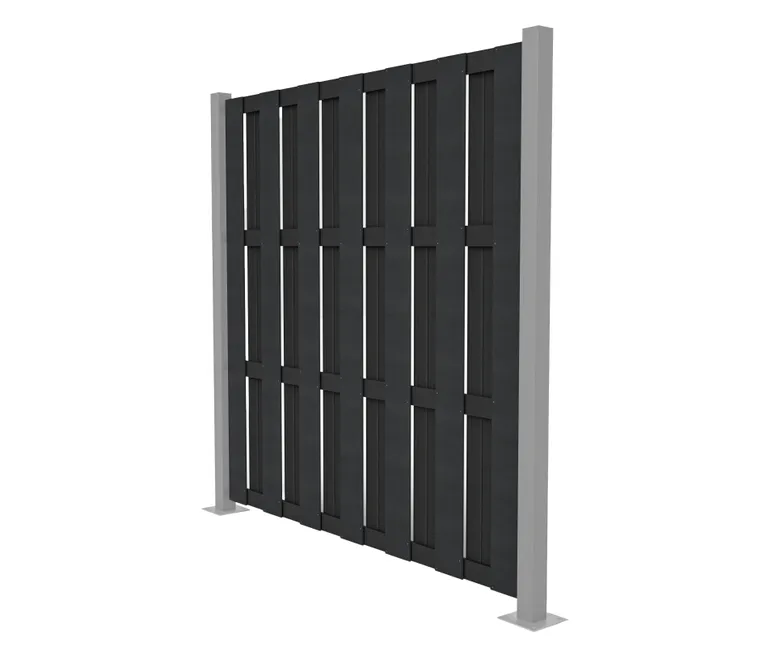 HORI WPC Sichtschutzzaun Lamellenzaun Element 4