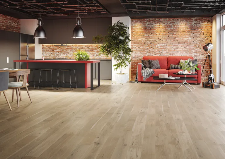 HORI Parkett Eiche Various creme weiss Landhausdiele versiegelt 2. Wahl 2