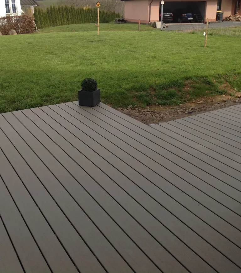 Megawood Terrassendielen Komplett-Set WPC Premium massiv schiefergrau 4
