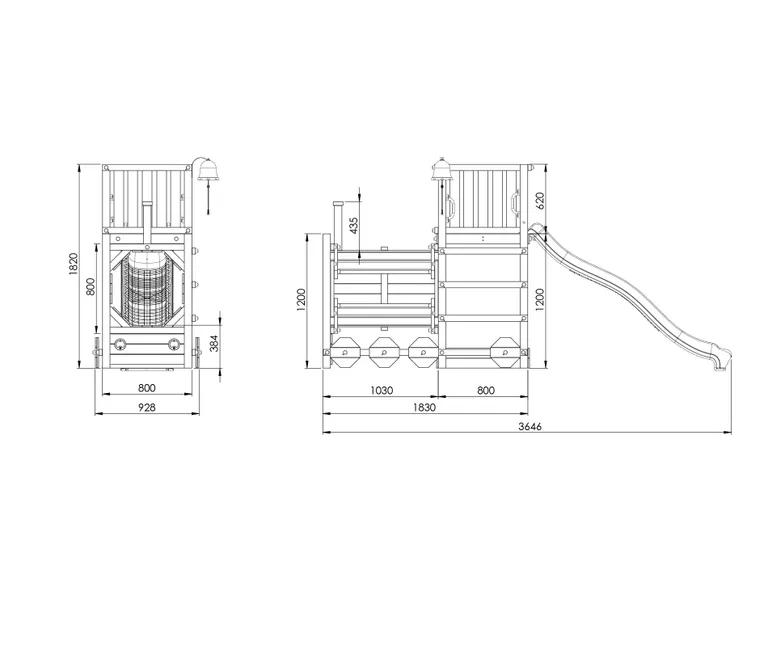 HORI Spielturm Loco Teak  6