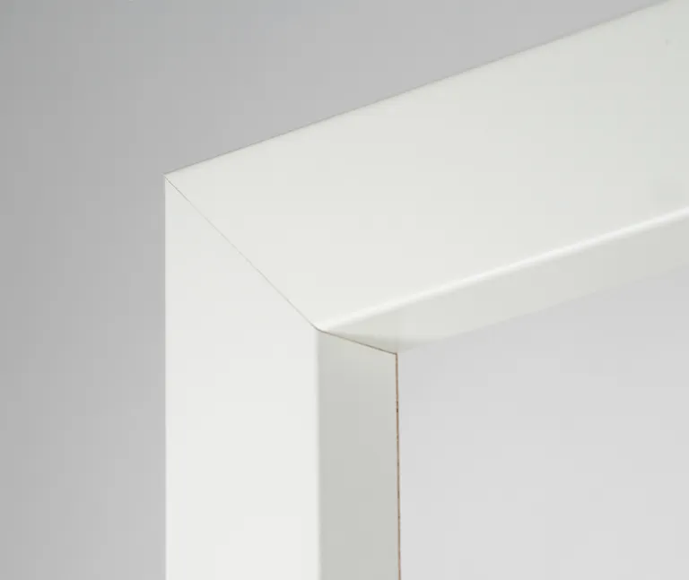 HORI Zierbekleidung Satz Weißlack RAL9010 eckig Eckkante 0