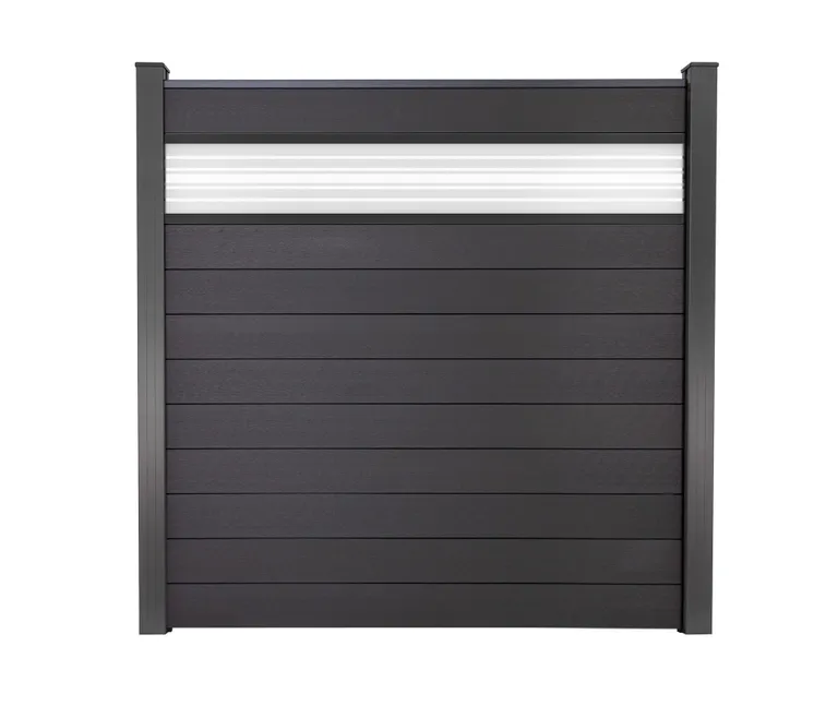 GroJa WPC/BPC Sichtschutzzaun Stecksystem Set GRANDE Komplettset 1