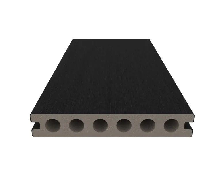 NewTechWood Terrassendielen WPC Hohlkammer Deluxe Ebony Holzstruktur gebürstet / glatt gebürstet Co-Extrudiert 22,5 x 138 mm 2