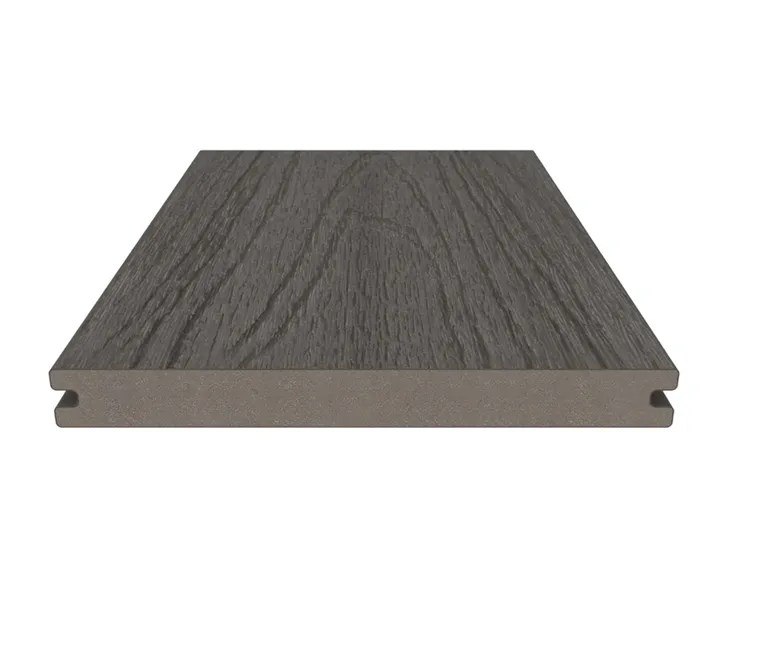 NewTechWood Terrassendielen WPC Massiv Silver Grey Vintage-Holzstruktur / glatt gebürstet Co-Extrudiert 22,5 x 210 mm 2