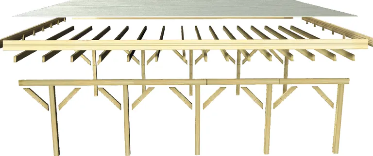 Karibu Einzelcarport Classic 6