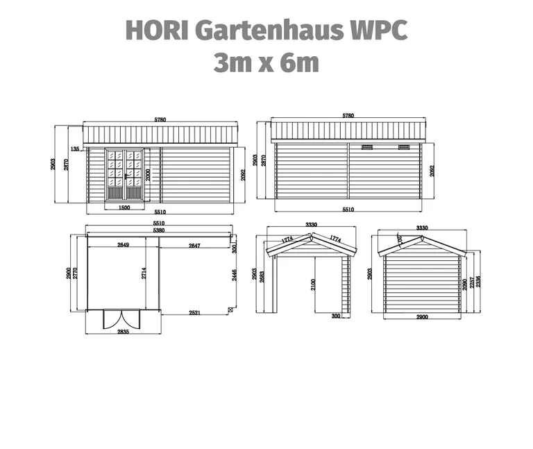 HORI Gartenhaus WPC 12
