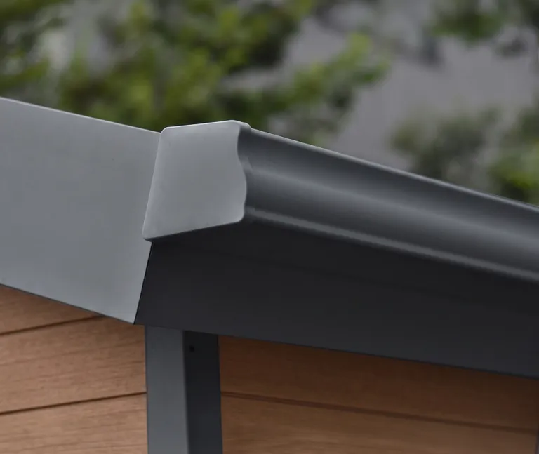 HORI Gartenhaus WPC Modern Line Aluminium Regenrinne  6