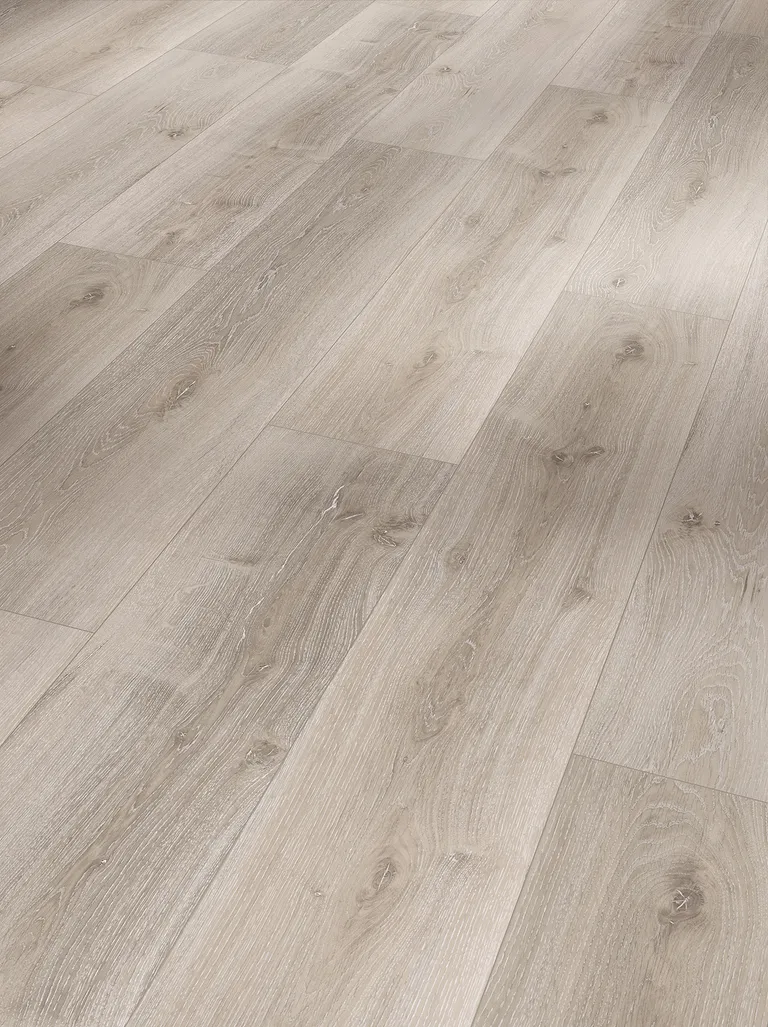 PARADOR Klick-Vinylboden SPC Basic 5.3 Eiche grau geweißt gebürstete Struktur Landhausdiele 5