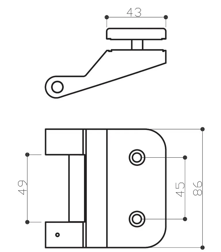 HORI Beschlagsset Classic Edelstahl inkl. 3-tlg. Band, Rahmenteil und Türgriff 3