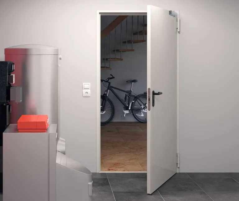 HÖRMANN Brandschutztür Rauchschutz T30 RS H8-5 R9002 Grauweiß 4