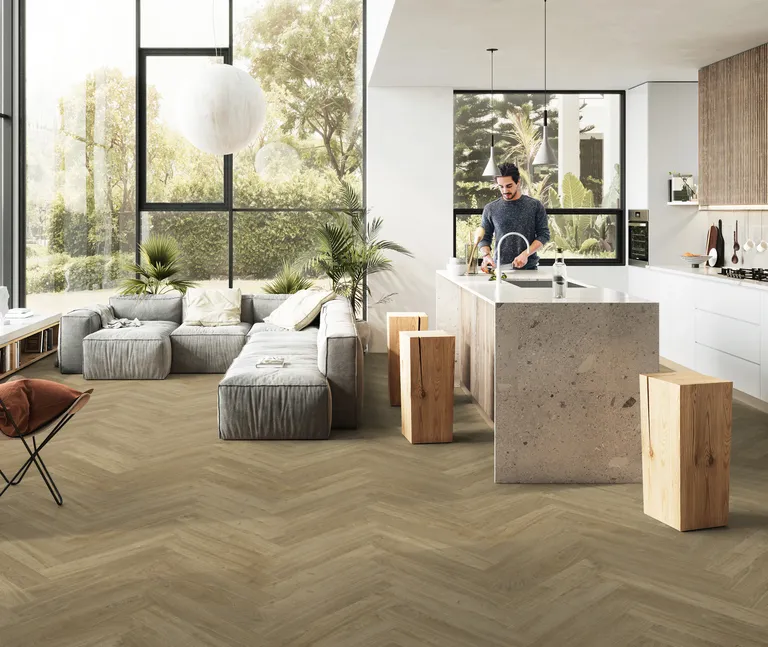 Gerflor Klebe-Vinylboden, Senso Unik, Fischgräte, Madera Natural 3