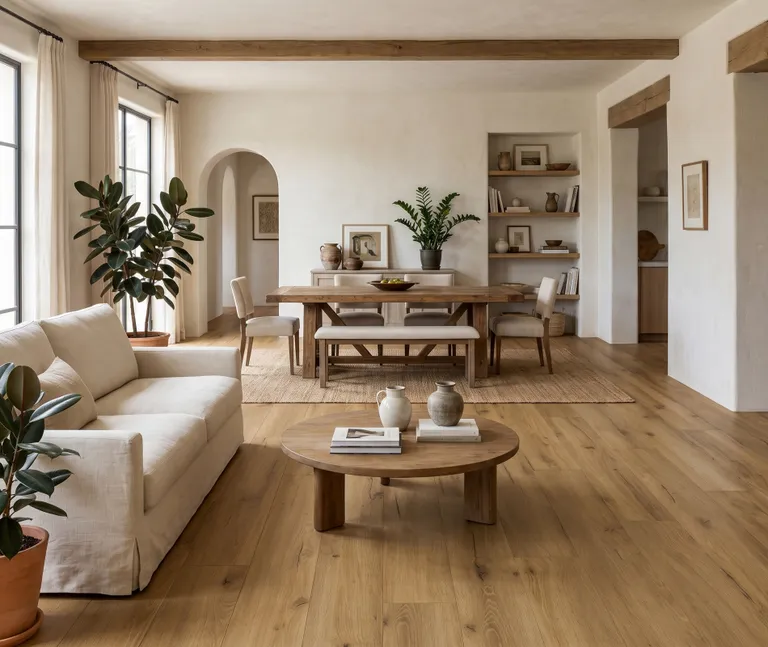 HORI Klick-Hartvinylboden Acoustic Grande Eiche Timber Mist Landhausdiele XL synchron Holzstruktur 6