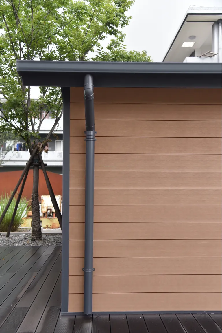 HORI Gartenhaus WPC Modern Line Aluminium Regenrinne  0