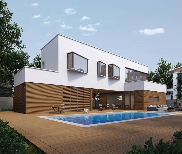 NewTechWood WPC Wandverkleidung Rhombus 21,5 x 175,5 x 2900 mm Teak 4