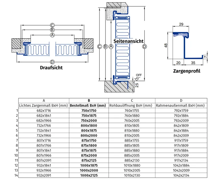HÖRMANN Brandschutztür Rauchschutz T30 RS H8-5 R9002 Grauweiß 7