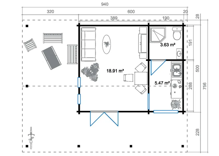 Lasita Maja Ferienhaus Blue Nile 9